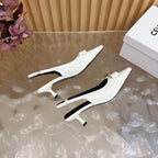 Triomphe Pointed Toe Kitten Heels