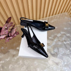 Triomphe Pointed Toe Kitten Heels