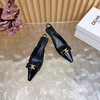 Triomphe Pointed Toe Kitten Heels