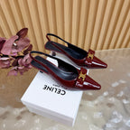 Triomphe Pointed Toe Kitten Heels