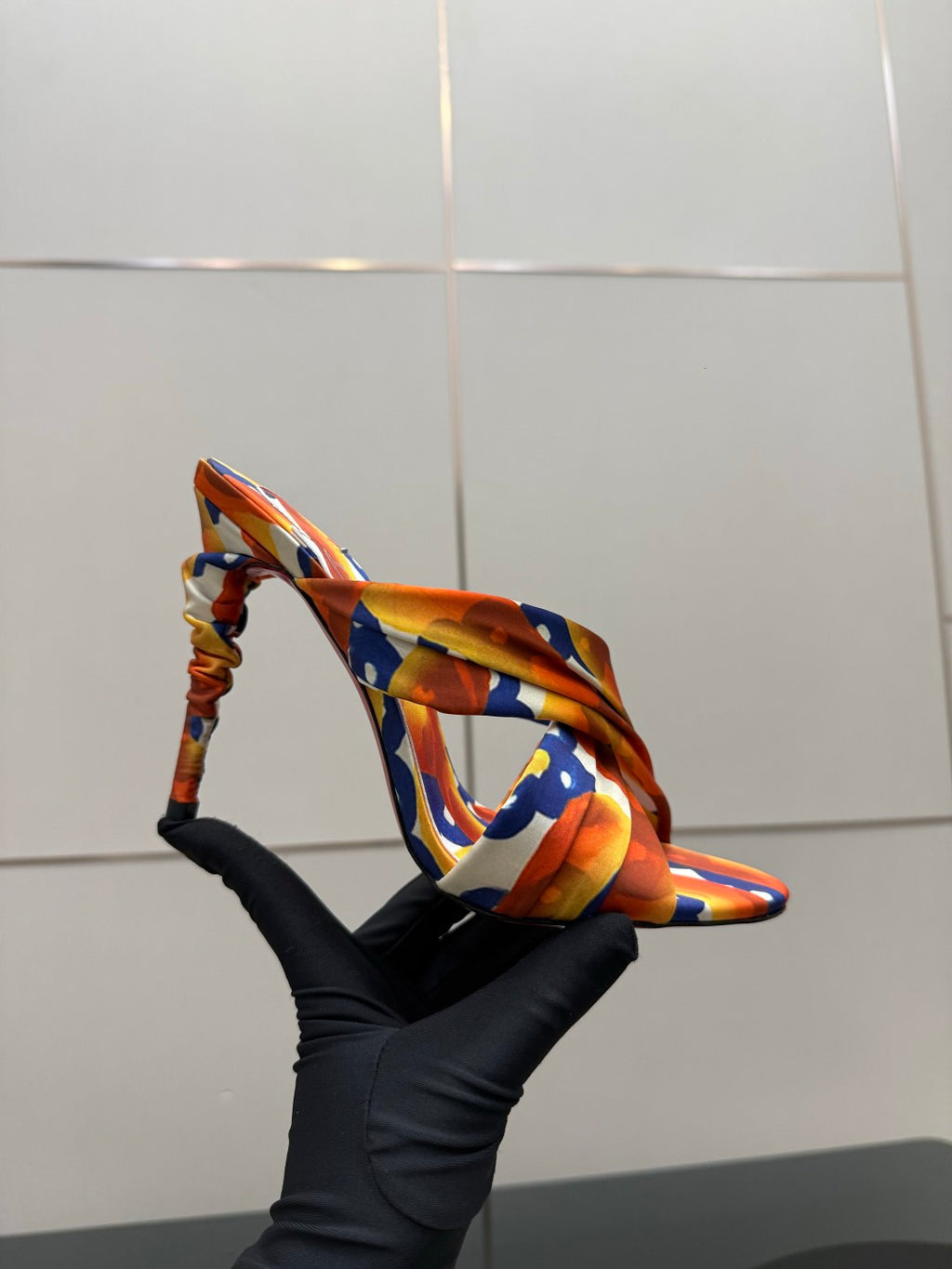 Red Sole Rose Heels | Satin Stiletto Sandals