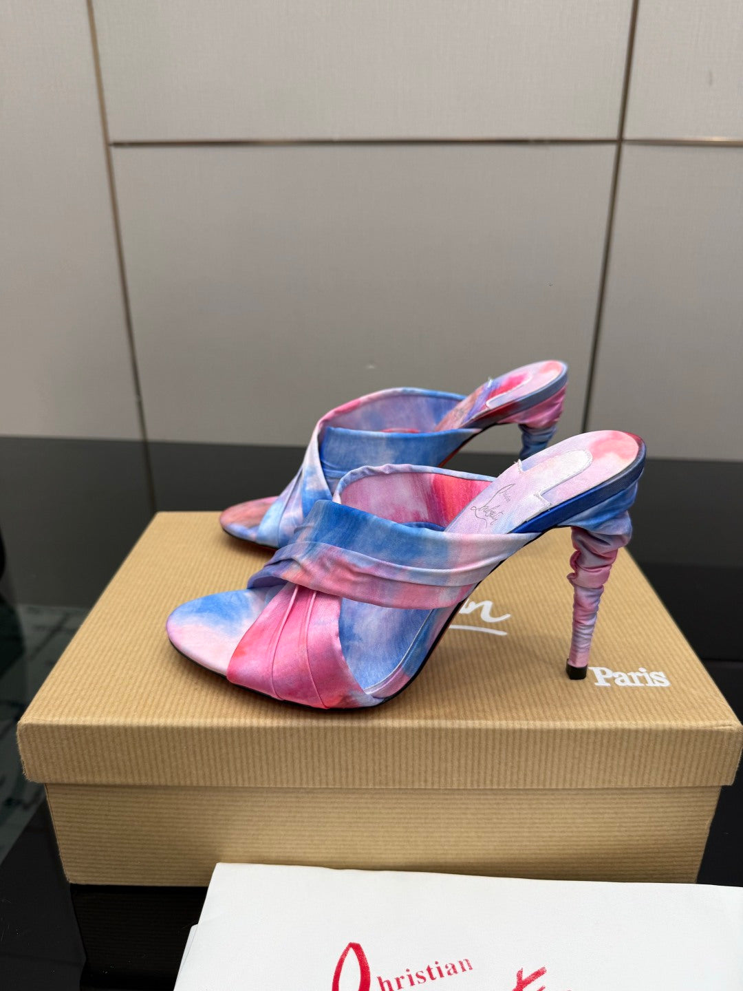 Red Sole Rose Heels | Satin Stiletto Sandals