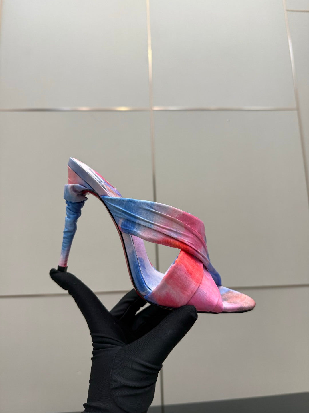 Red Sole Rose Heels | Satin Stiletto Sandals
