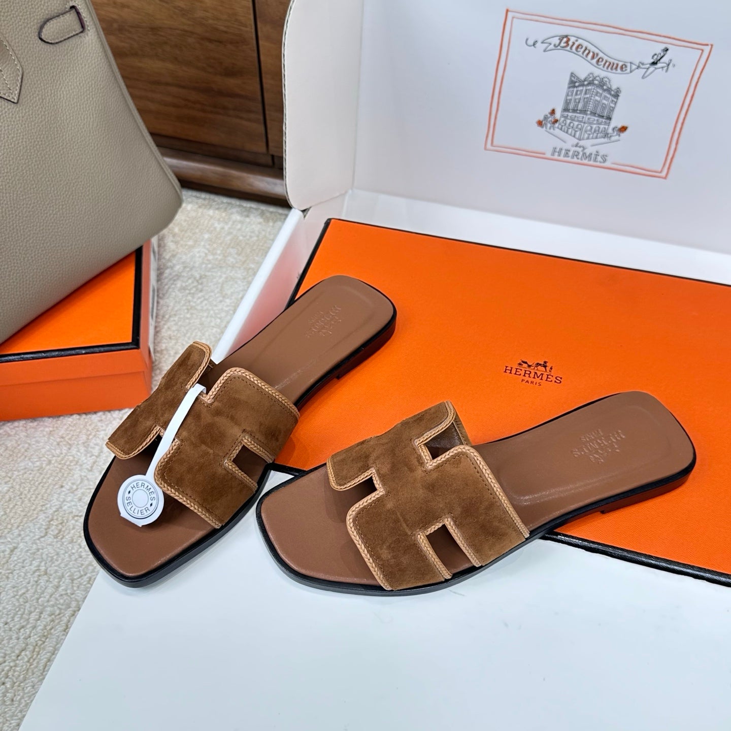 Oran Style Slide Sandals | Velvet Flat Summer Slippers