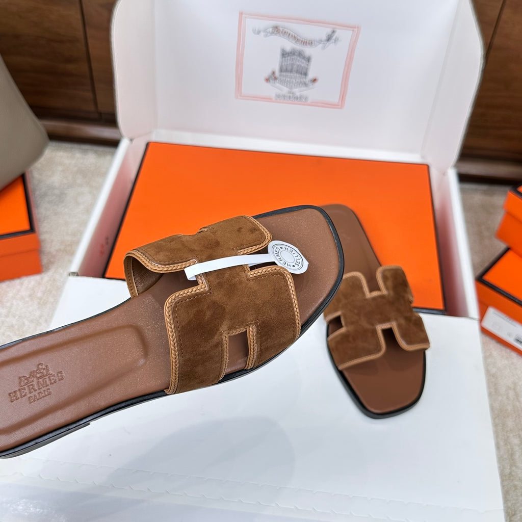 Oran Style Slide Sandals | Velvet Flat Summer Slippers
