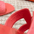 Oran Style Ostrich Texture Slides | Luxury Flat Sandals