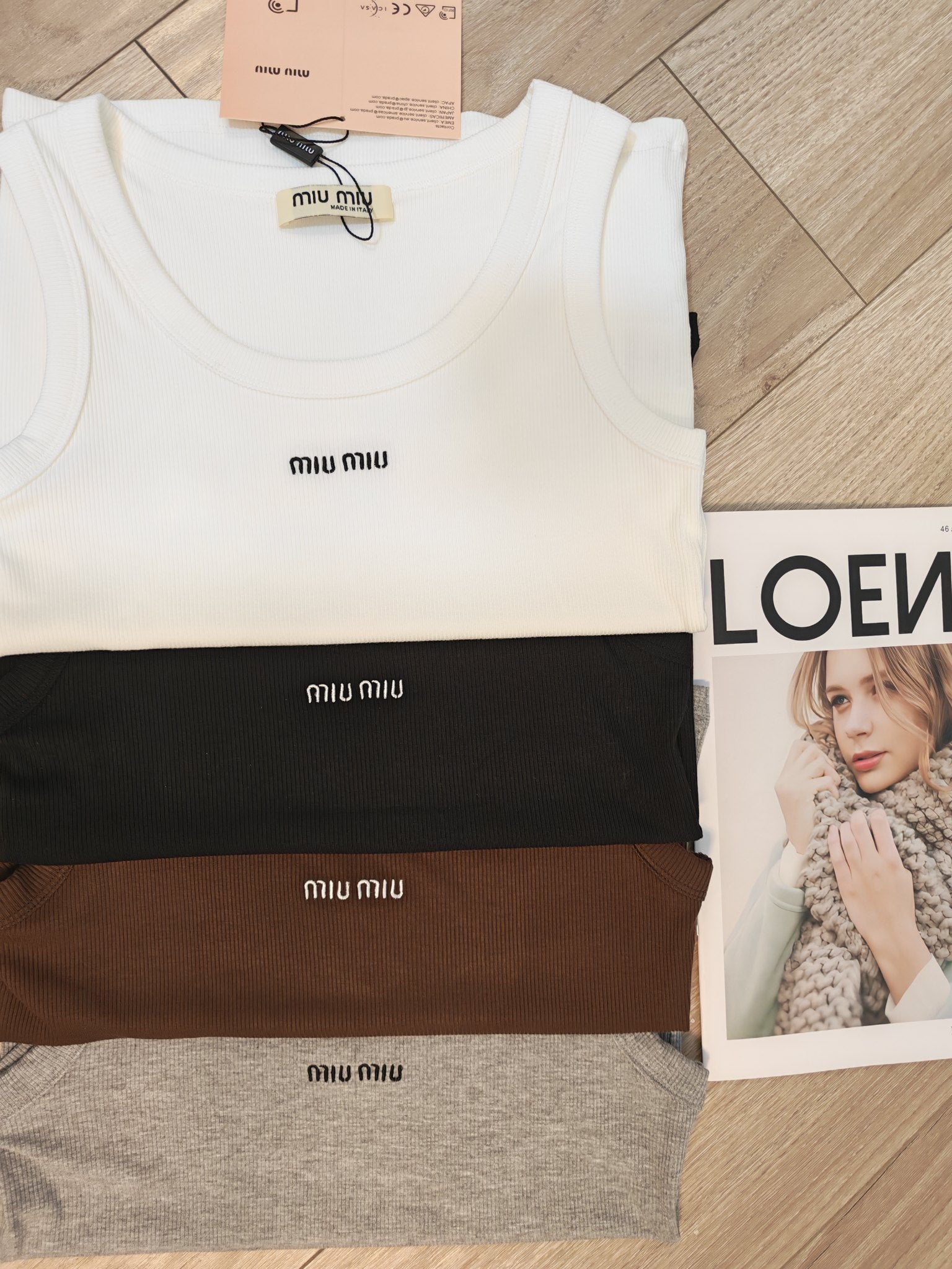 M M Embroidered Logo Tank Top