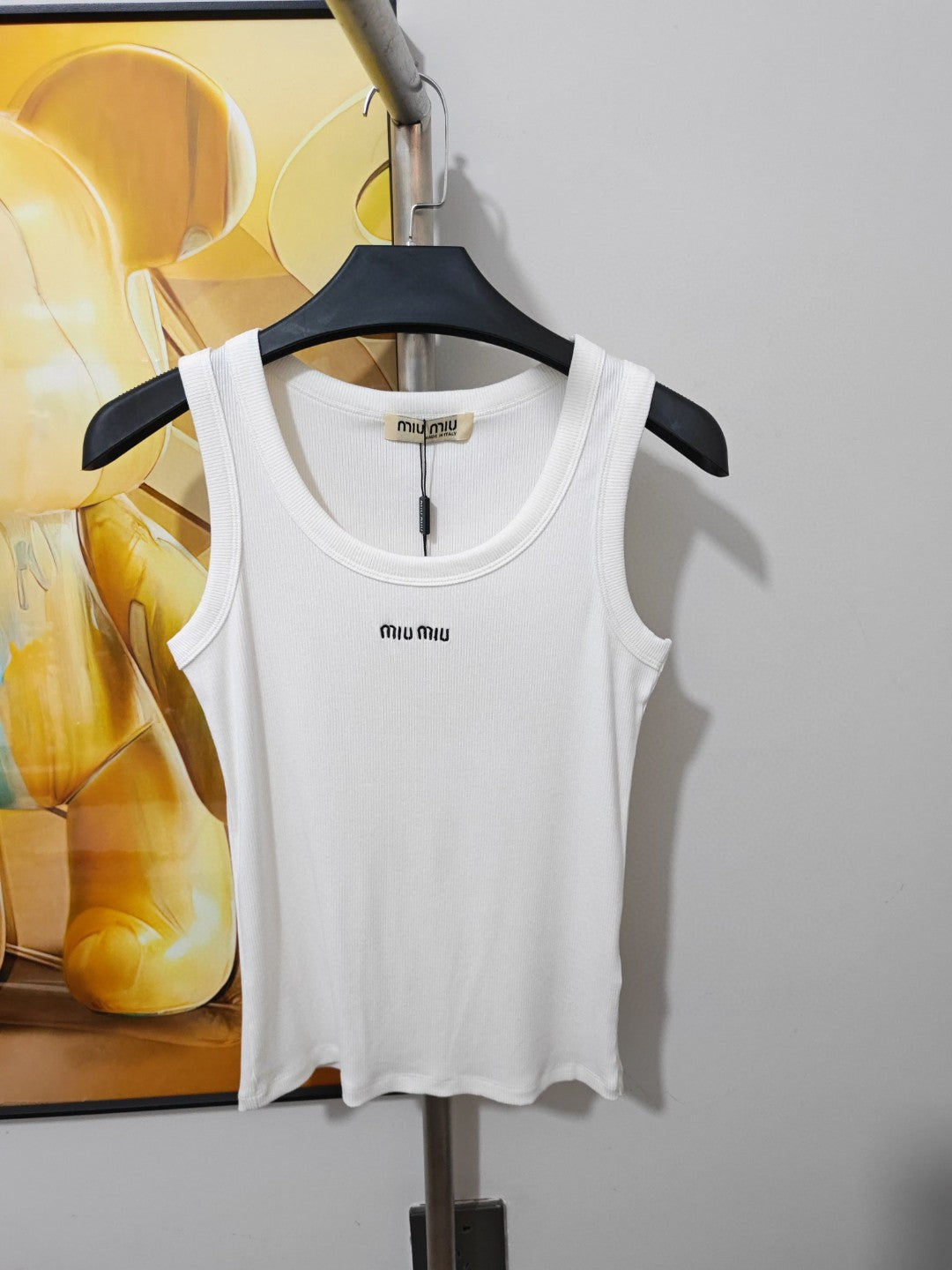 M M Embroidered Logo Tank Top