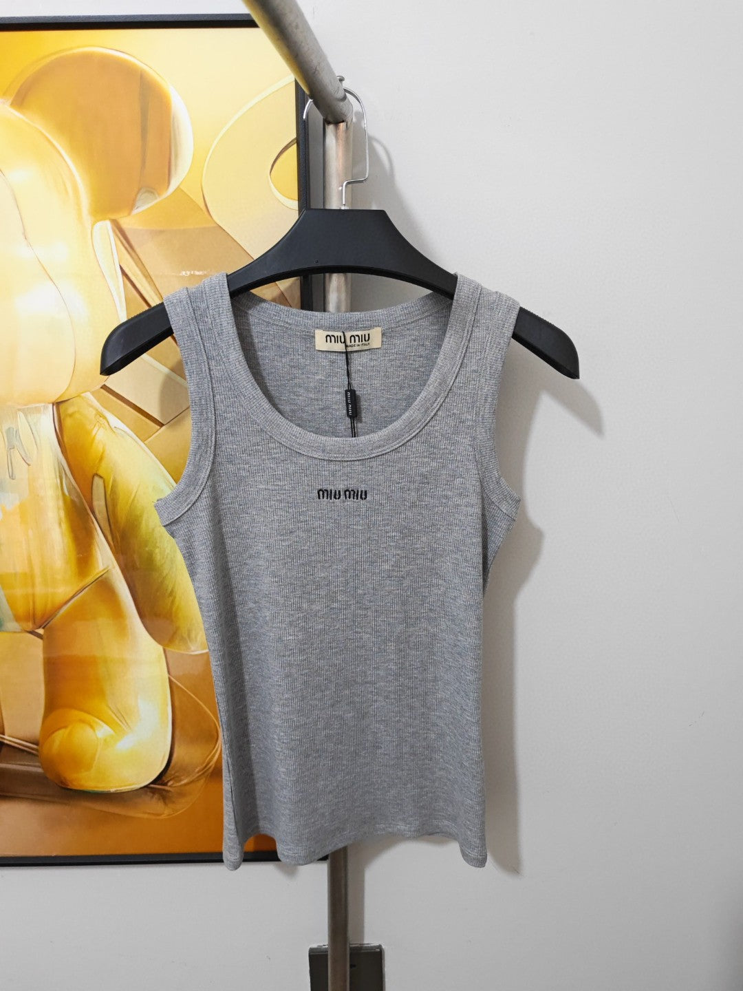 M M Embroidered Logo Tank Top
