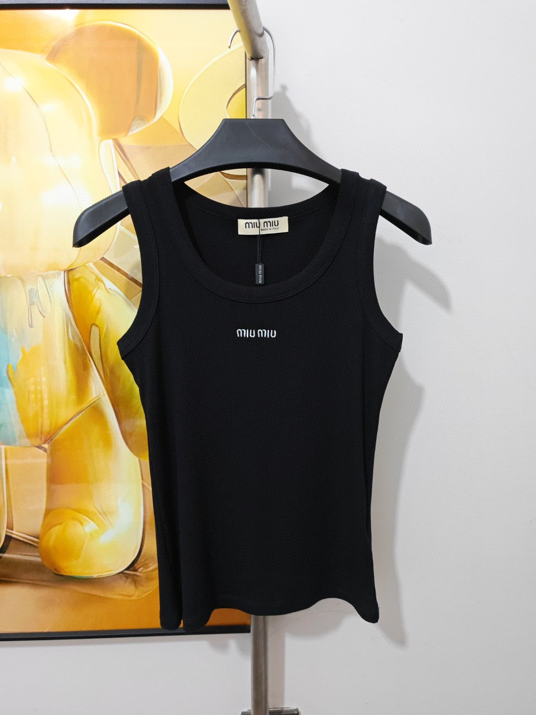 M M Embroidered Logo Tank Top