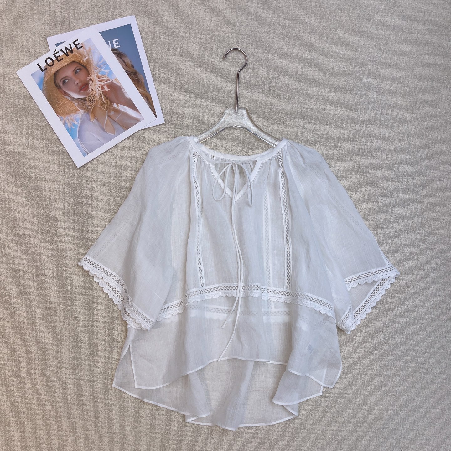 French Embroidered Linen Blouse | Lightweight Summer Shirt