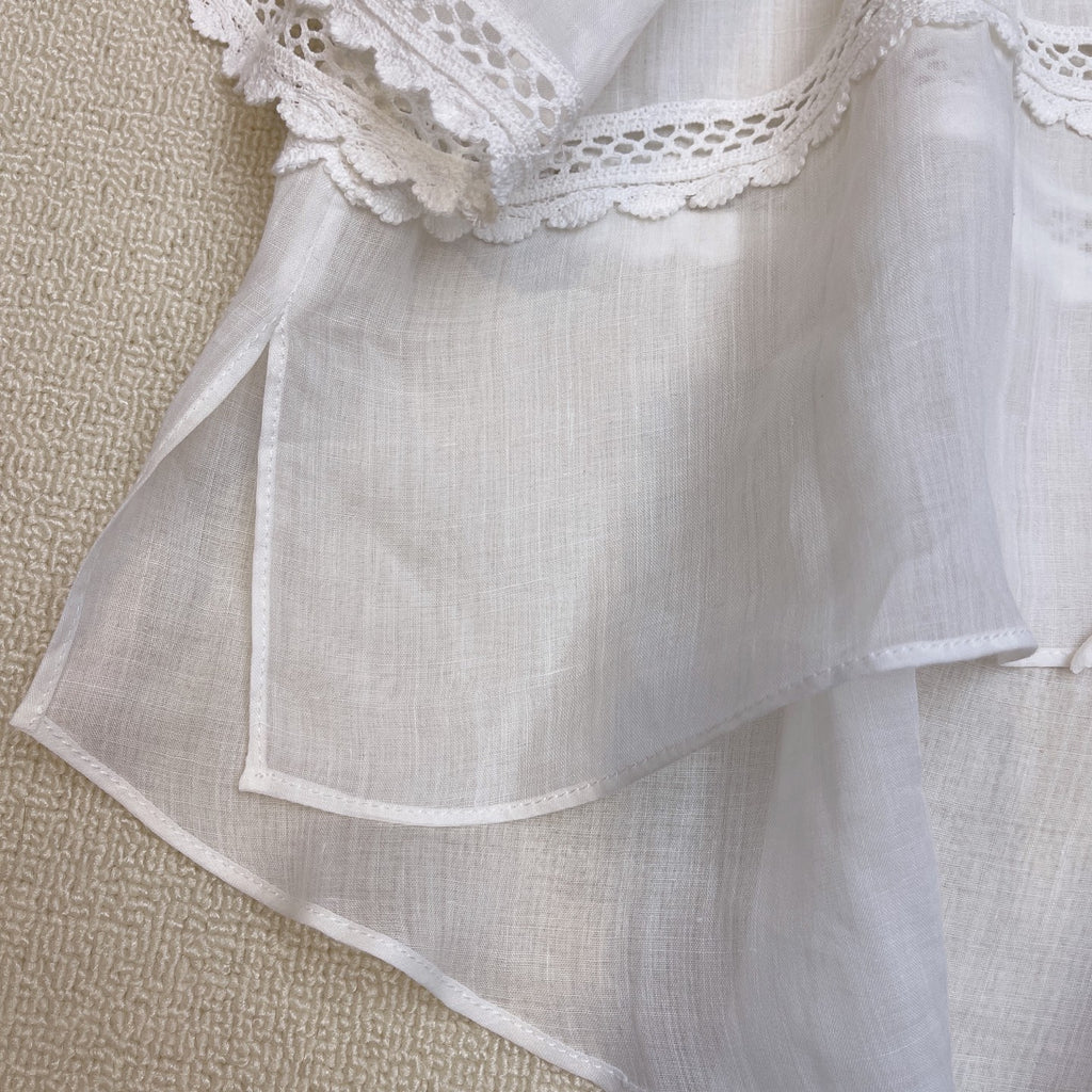 French Embroidered Linen Blouse | Lightweight Summer Shirt