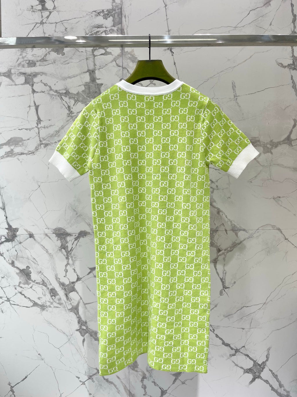 Monogram Knit Dress | Short Sleeve Sweater Dress