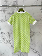 Monogram Knit Dress | Short Sleeve Sweater Dress