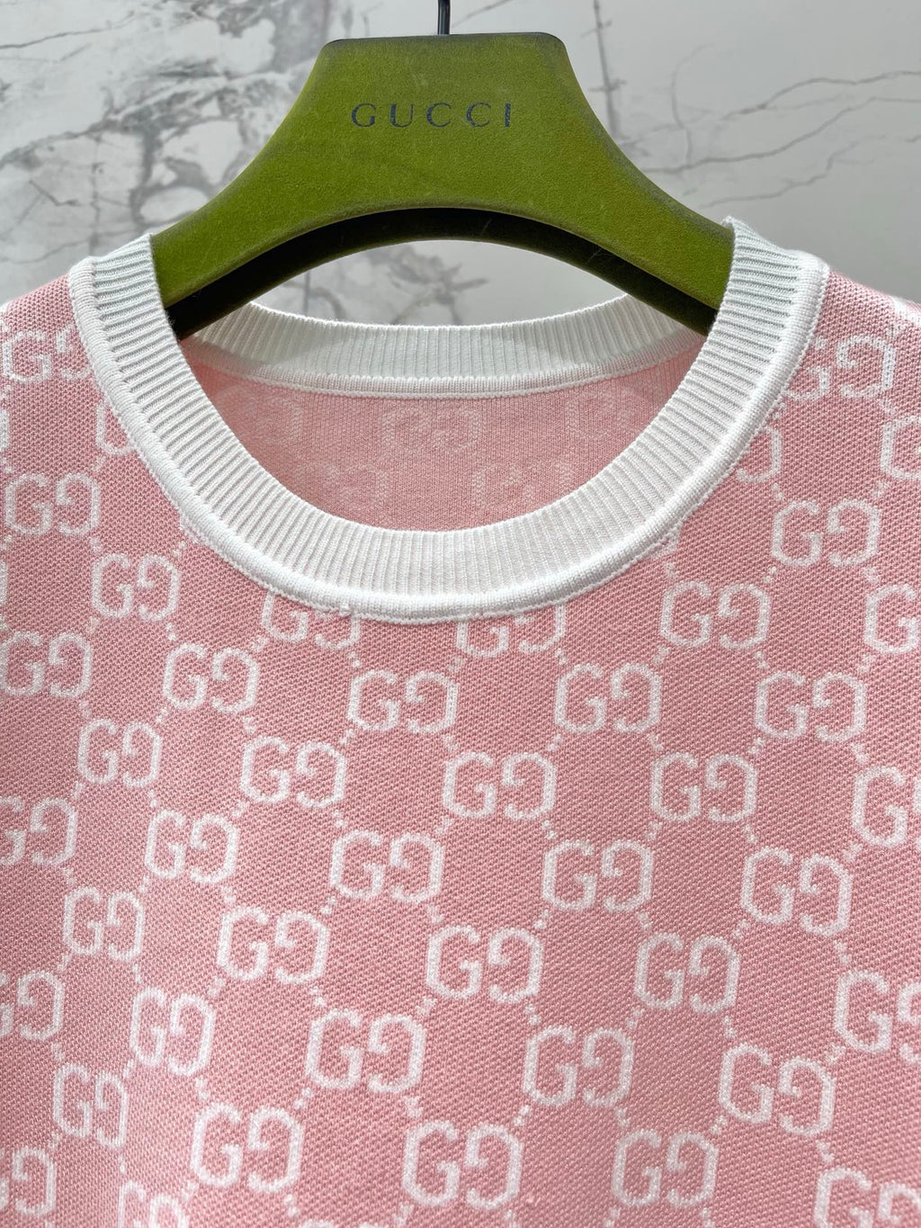 Monogram Knit Dress | Short Sleeve Sweater Dress