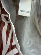Monogram Silk Midi Skirt | Luxury Print A-Line Skirt
