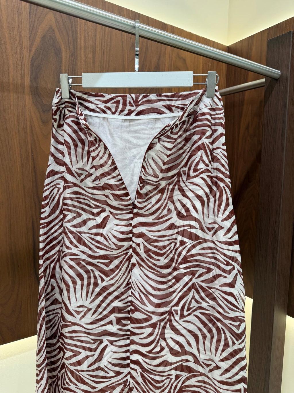 Monogram Silk Midi Skirt | Luxury Print A-Line Skirt