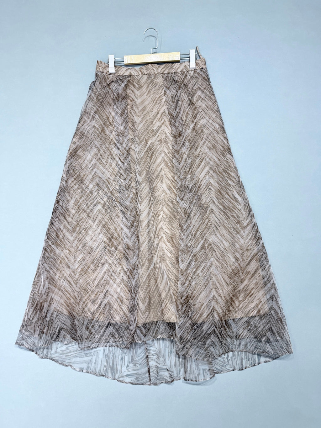Chain Print Silk Midi Skirt | Elegant Satin A-Line Skirt