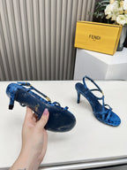 Monogram Leather Heels | Premium Lambskin Lined Ballet Shoes