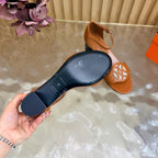 Roman Heel Leather Sandals | Vintage Elegant Block Heel Sandals