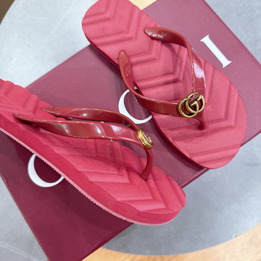 Double Buckle Flat Flip Flops | Luxury-Inspired Summer Slides