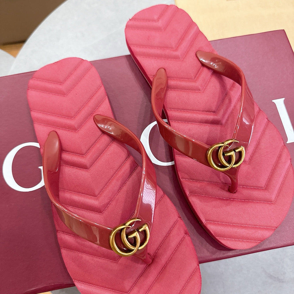 Double Buckle Flat Flip Flops | Luxury-Inspired Summer Slides