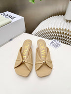 Fur Leather Slide Sandals | Premium Shearling Summer Slippers