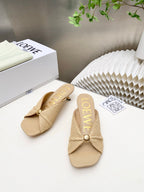 Fur Leather Slide Sandals | Premium Shearling Summer Slippers