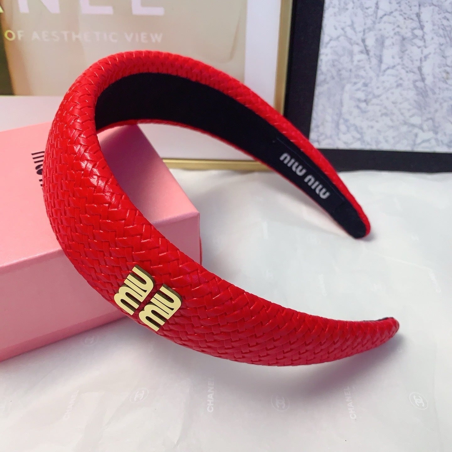 Luxury Wide Logo Headband — Elegant & Versatile