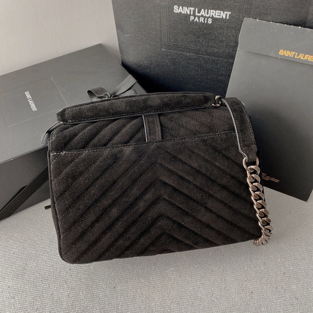 Monogram Messenger Bag | Suede with Tassel Accent