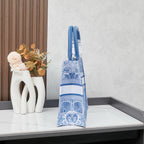 D Book Tote ( light blue butterfly )