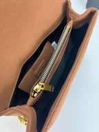 Monogram Tassel Shoulder Bag | Suede Finish