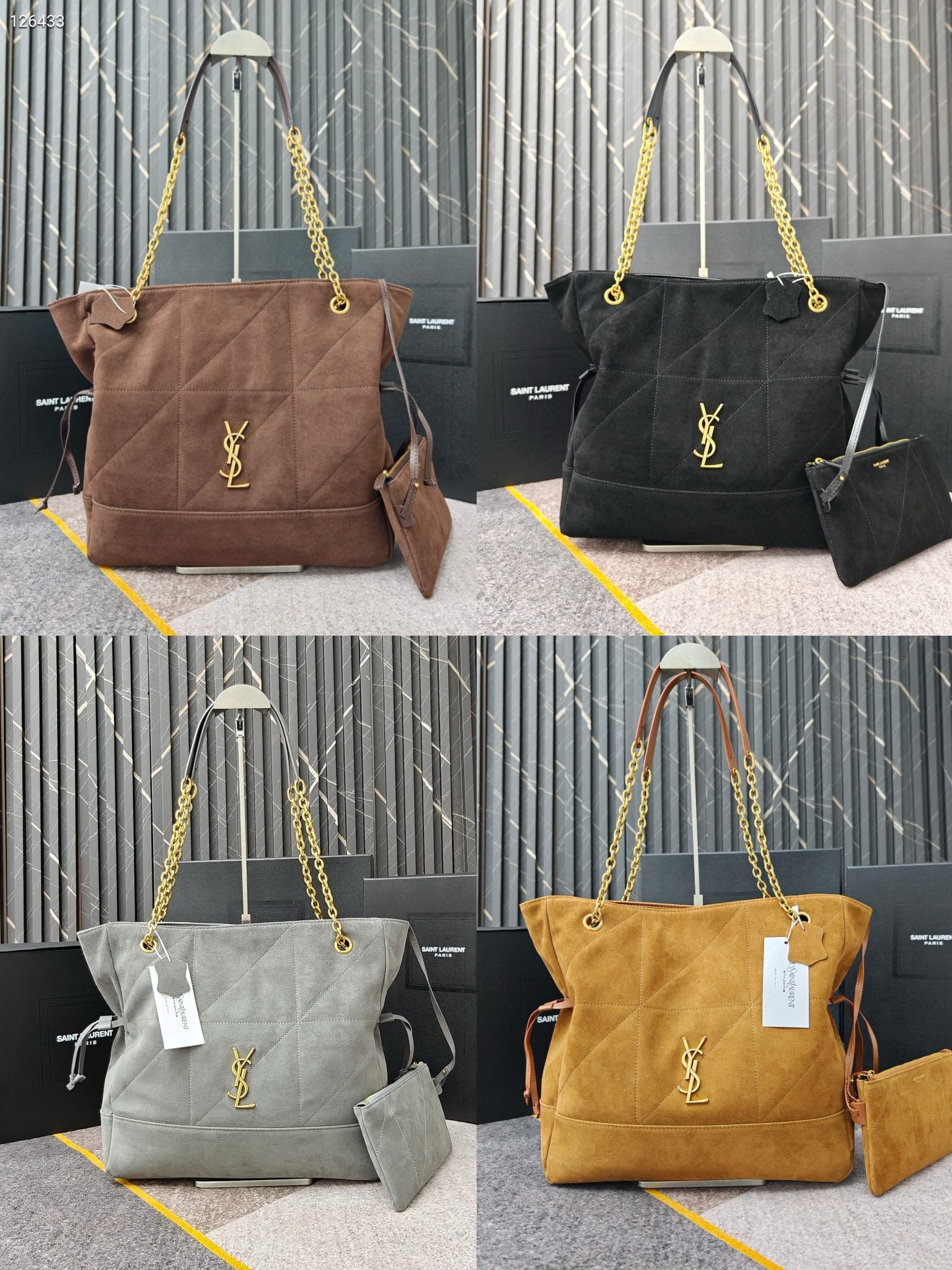 Brown Suede Jamie 4.3 Large Drawstring Bucket Bag
