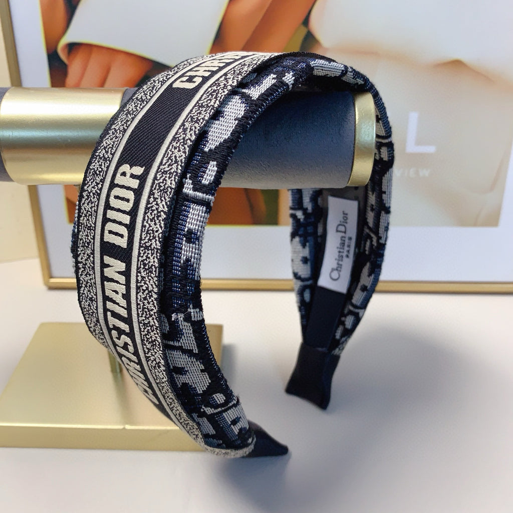 Luxury Wide Logo Headband — Elegant & Versatile