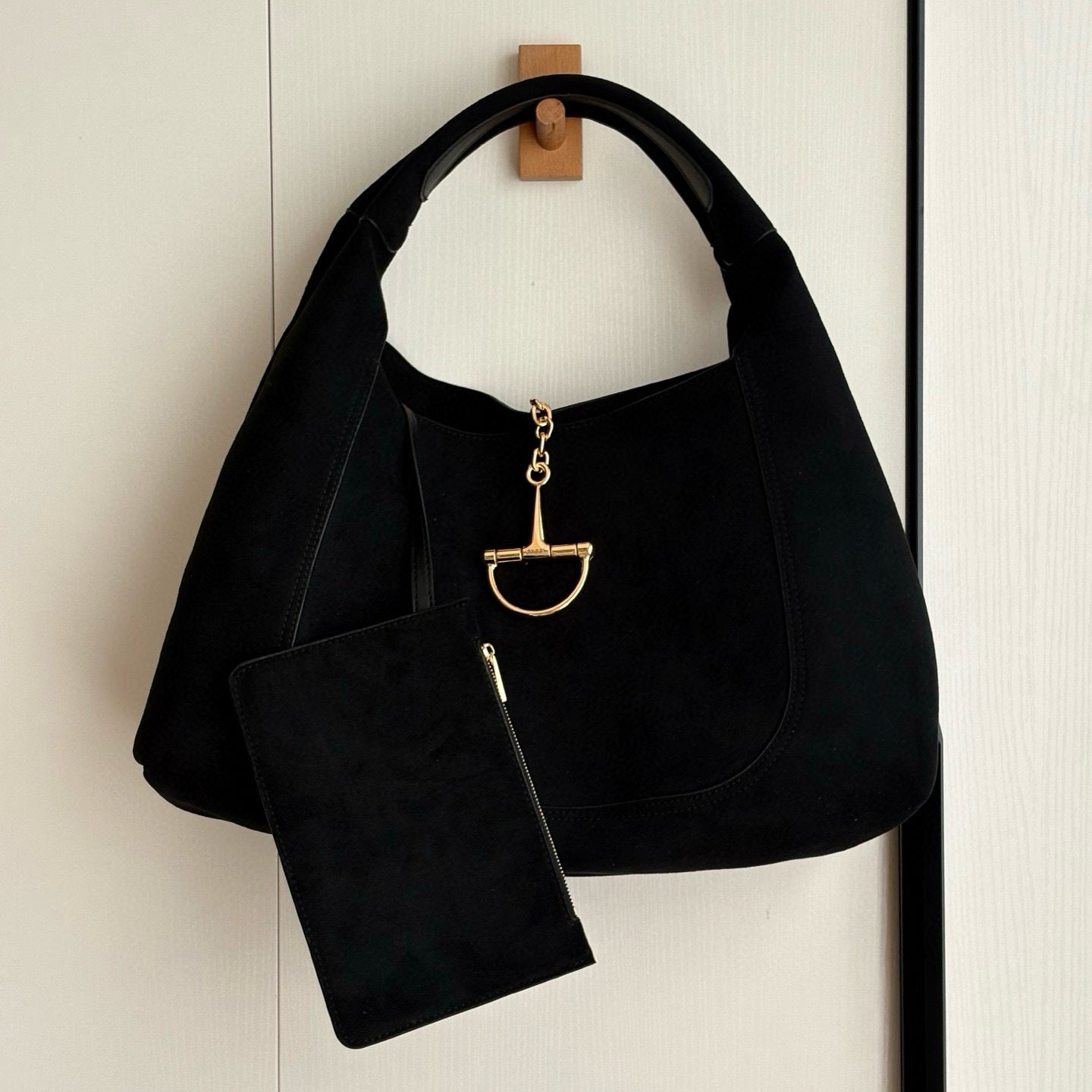 Maxi Suede Shoulder Bag : Large