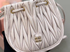 Matelassé Drawstring Cloud Pouch