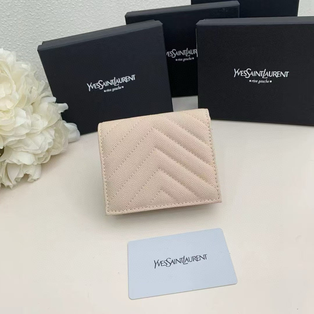 Folded Leather Wallet with Card Holder