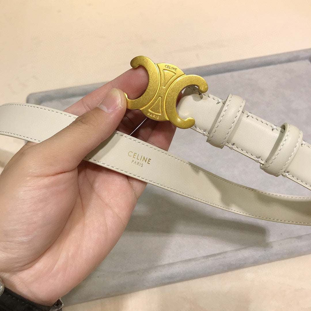 Reversible Taurillon Leather Belt : 2.5 CM