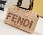 Summer Woven Mini Top Handle Bag (Caramel) –  Premium Quality