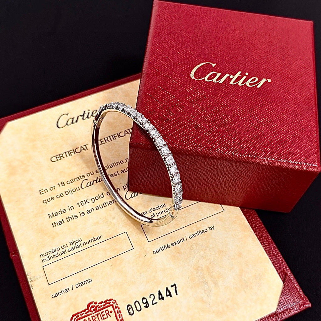 Elegant Diamond-Style Panther Bangle ✨