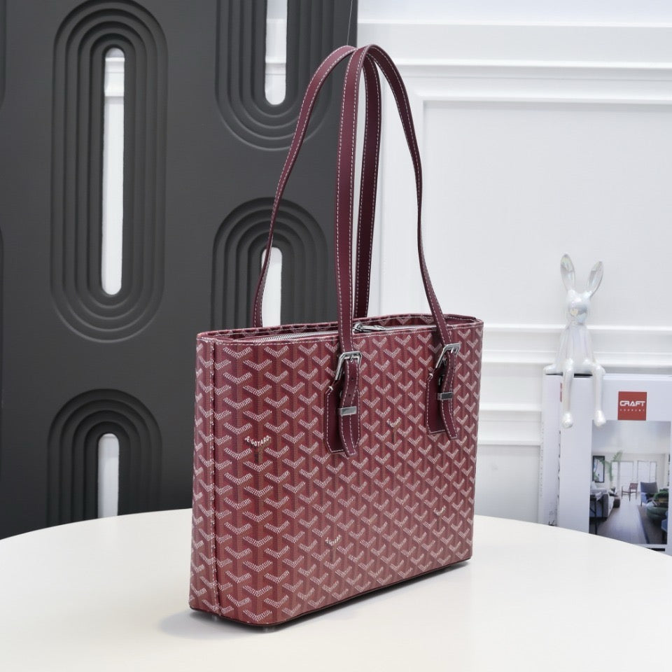 Vintage Tote Bag | Double Zip Design & Adjustable Handles