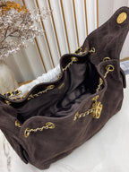 Small Hobo Shoulder Bag – Fine Grain Textured Leather, 26×30cm