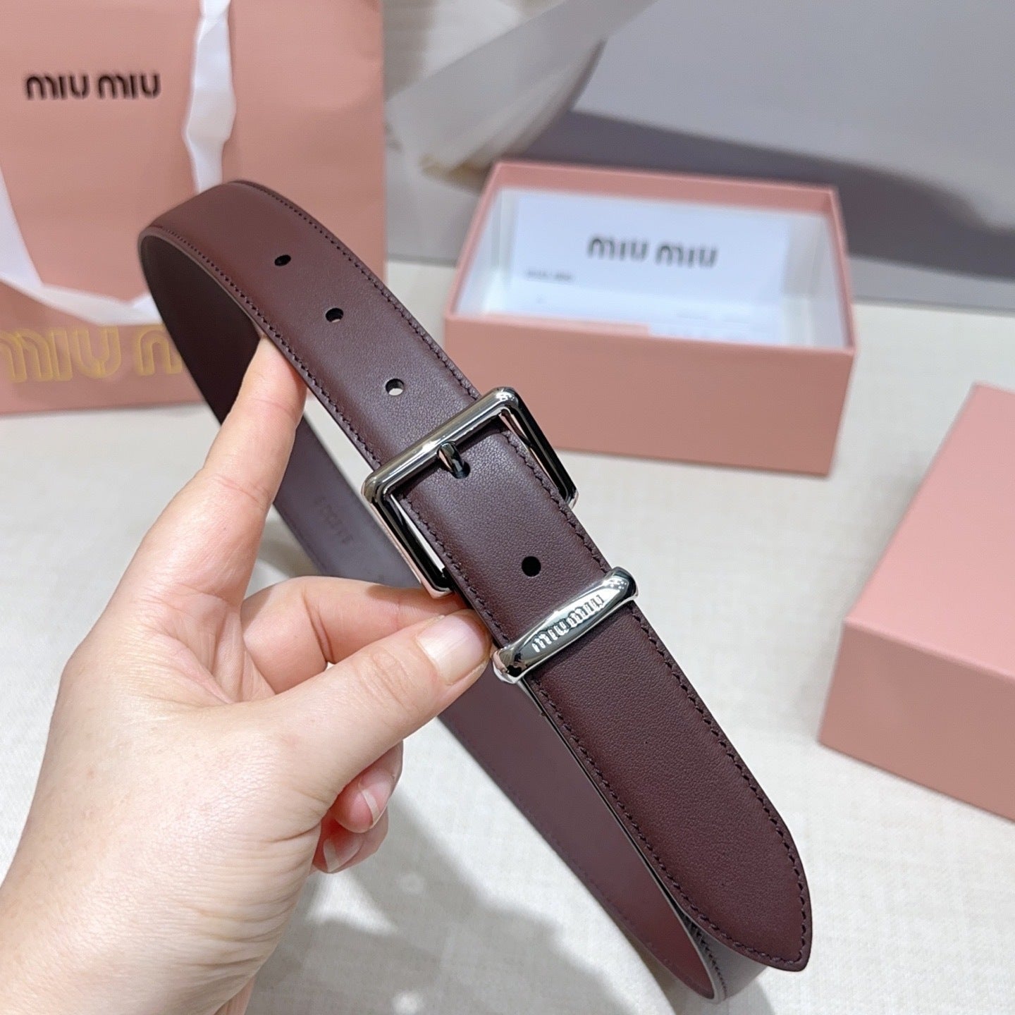3.0cm Double-Sided Genuine Leather Belt