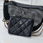 Mesh & Leather Chain Bag