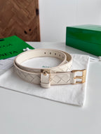 2025 New Woven Leather Belt — Small Grid Hand-Weave Design