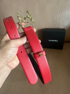Classic Double Logo Chain Belt (Red)