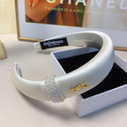 Luxury Wide Logo Headband — Elegant & Versatile