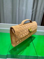 Suede & Nappa Leather Evening Top-Handle Bag