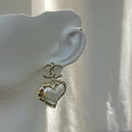 Glass Gemstone Heart Earrings – Pastel Elegance