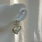 Glass Gemstone Heart Earrings – Pastel Elegance